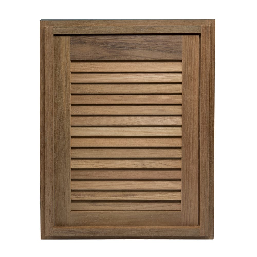 Whitecap Teak Louvered Door & Frame - Right Hand - 15" x 20" [60724] - The Happy Skipper