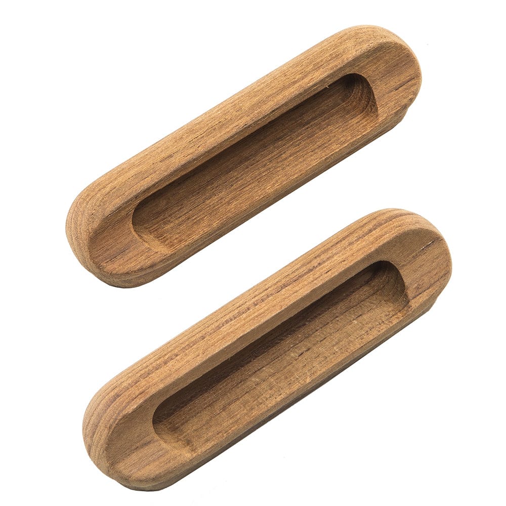 Whitecap Teak Oblong Drawer Pull - 4-1/16"L - 2 Pack [60124-A] - The Happy Skipper