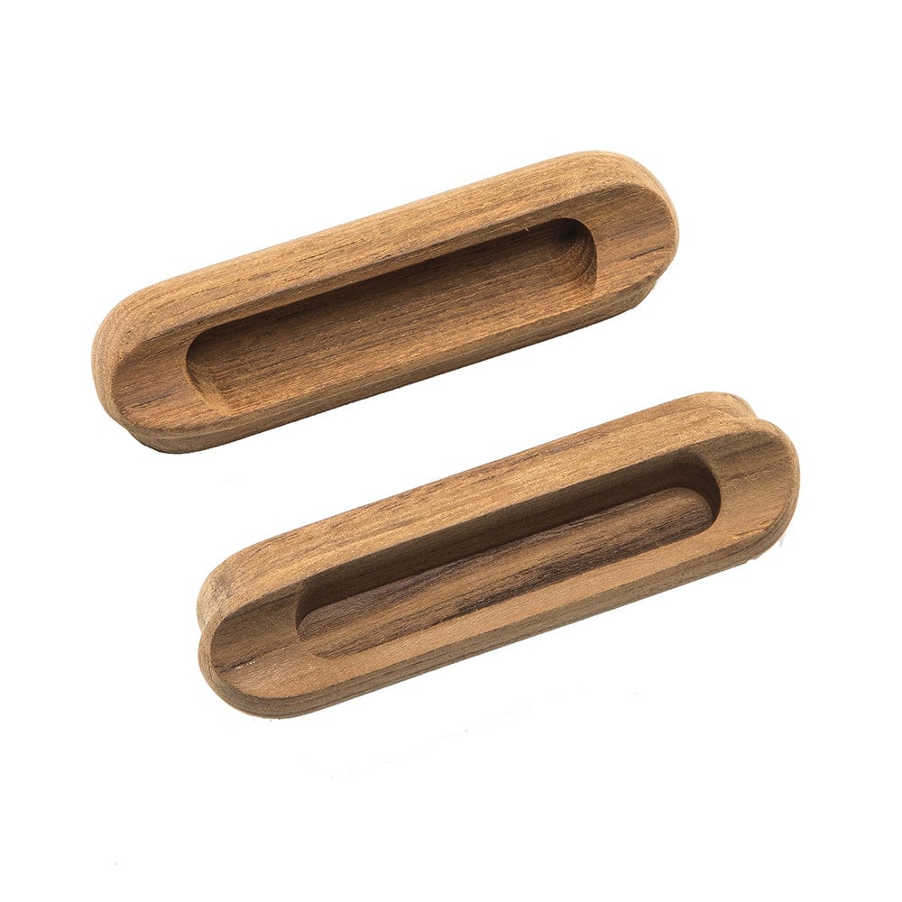 Whitecap Teak Oblong Drawer Pull - 4-1/16"L - 2 Pack [60124-A] - The Happy Skipper