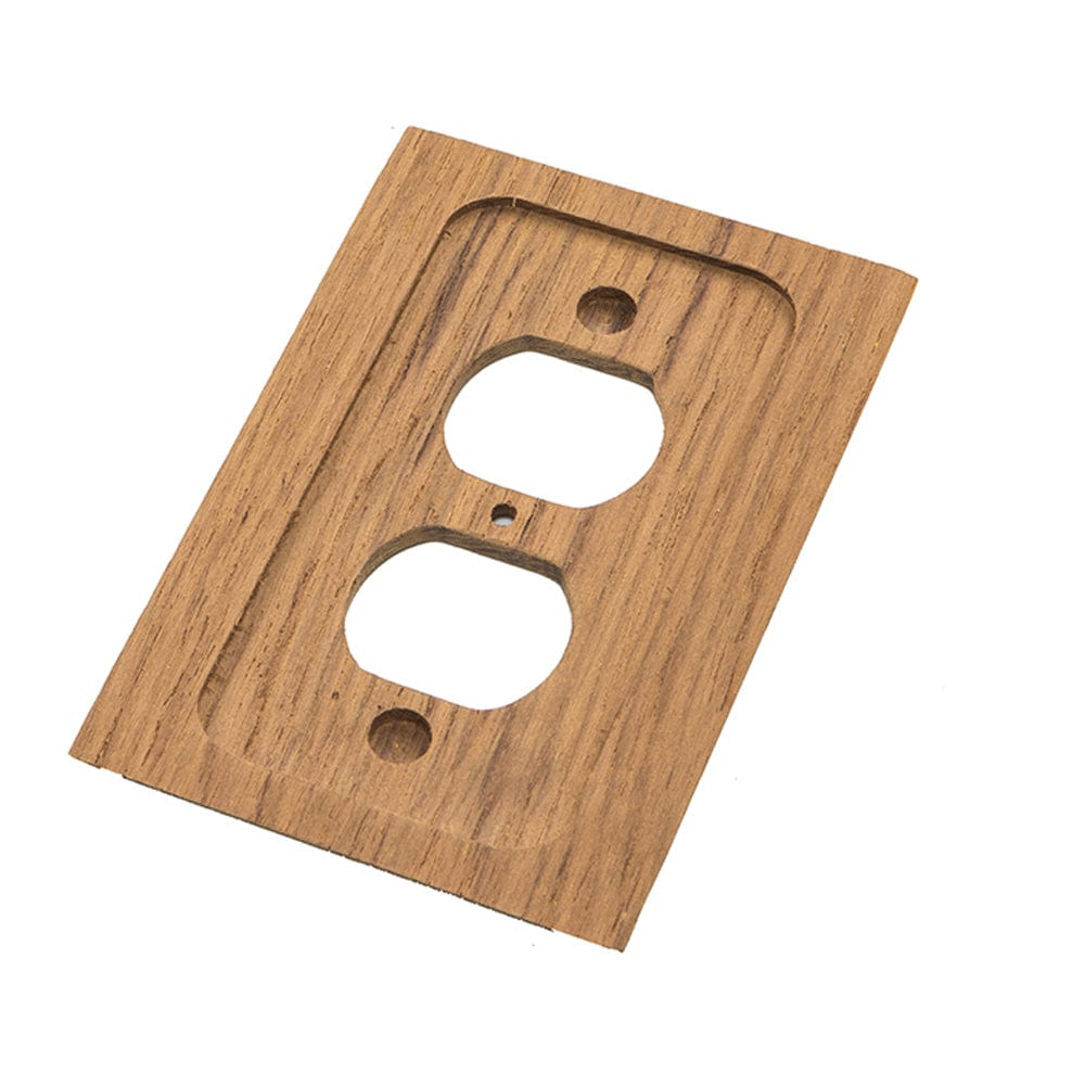 Whitecap Teak Outlet Cover/Receptacle Plate [60170] - The Happy Skipper