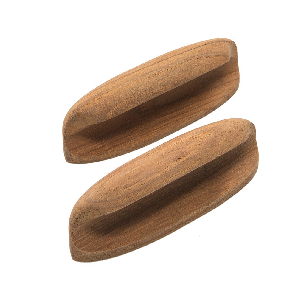 Whitecap Teak Oval Drawer Pull - 4"L - 2 Pack [60147-A] - The Happy Skipper