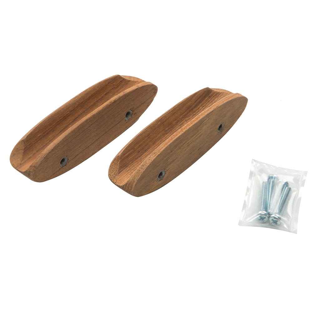 Whitecap Teak Oval Drawer Pull - 4"L - 2 Pack [60147-A] - The Happy Skipper