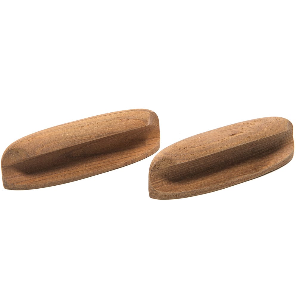 Whitecap Teak Oval Drawer Pull - 4"L - 2 Pack [60147-A] - The Happy Skipper