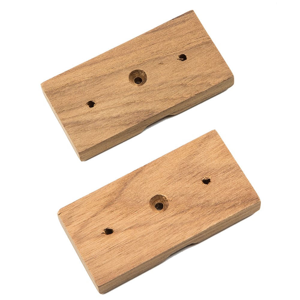 Whitecap Teak Rod Storage Rack Mounting Brackets - Pair [60609] - The Happy Skipper