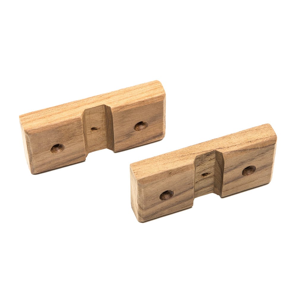 Whitecap Teak Rod Storage Rack Mounting Brackets - Pair [60609] - The Happy Skipper