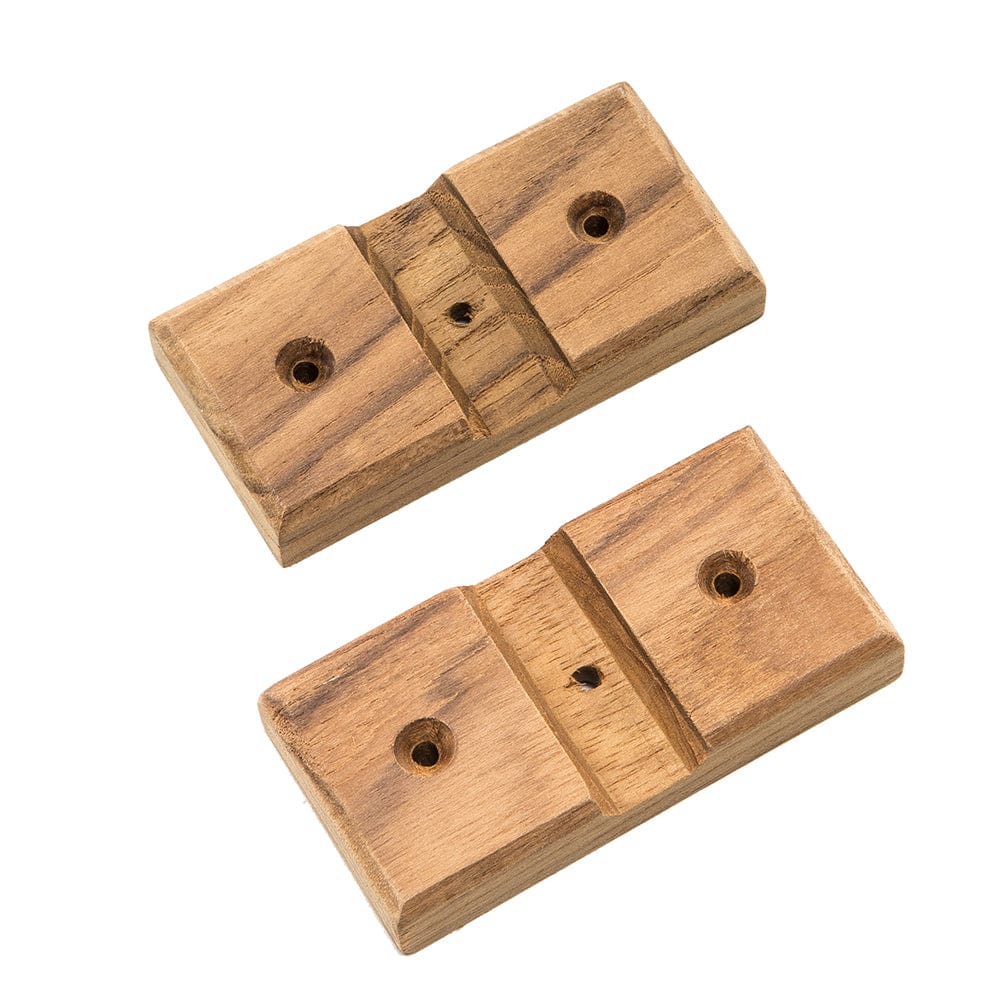 Whitecap Teak Rod Storage Rack Mounting Brackets - Pair [60609] - The Happy Skipper