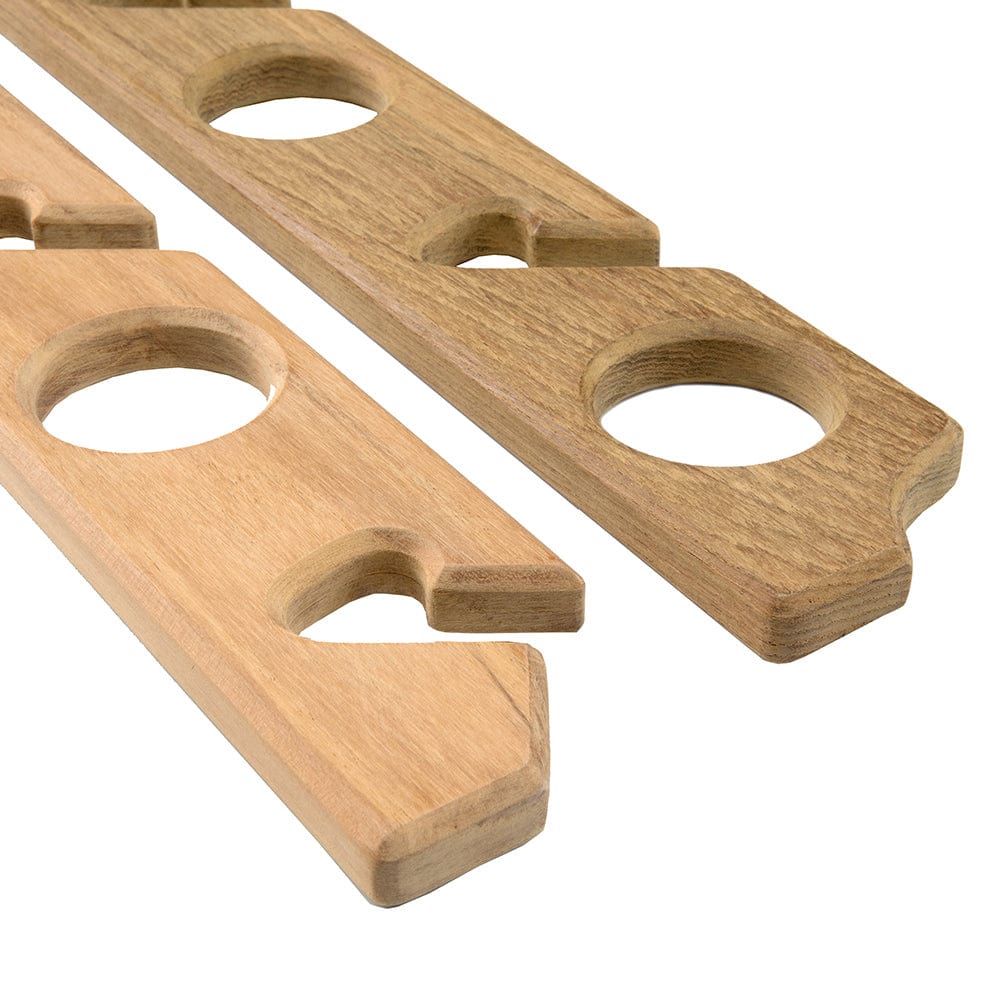 Whitecap Teak Six-Rod Storage Rack - Pair [60614] - The Happy Skipper