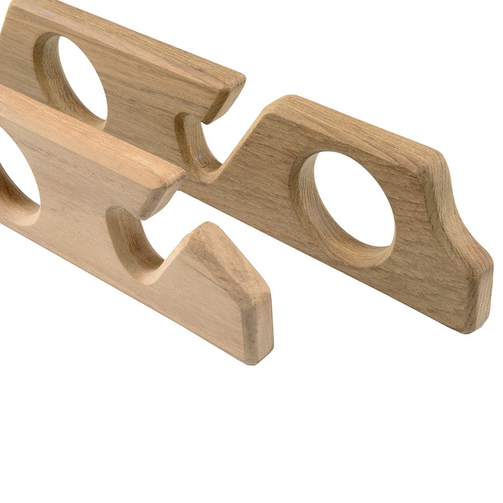 Whitecap Teak Six-Rod Storage Rack - Pair [60614] - The Happy Skipper