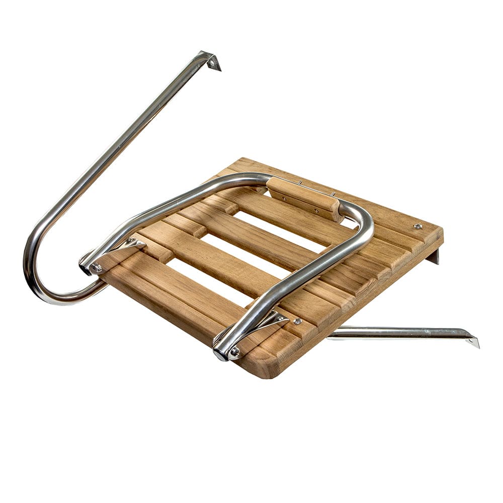 Whitecap Teak Swim Platform w/Ladder f/Outboard Motors [60902] - The Happy Skipper