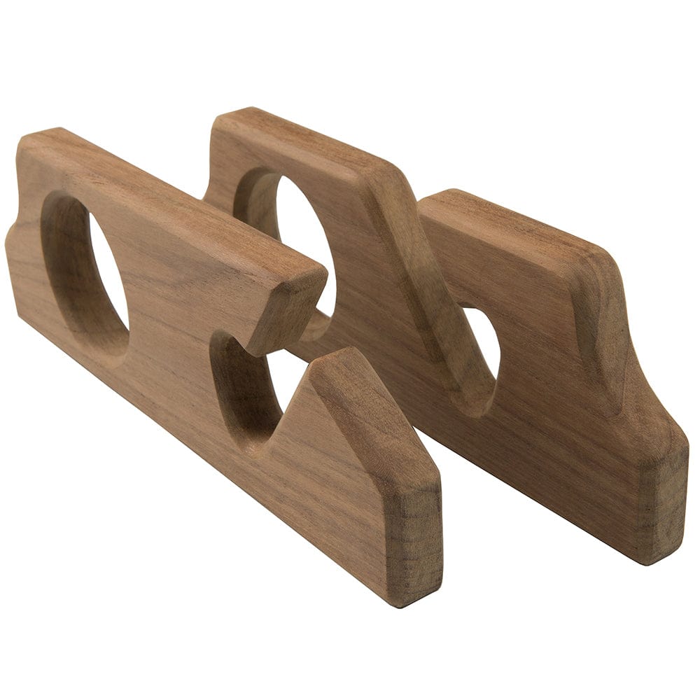 Whitecap Teak Two-Rod Storage Rack - Pair [60610] - The Happy Skipper