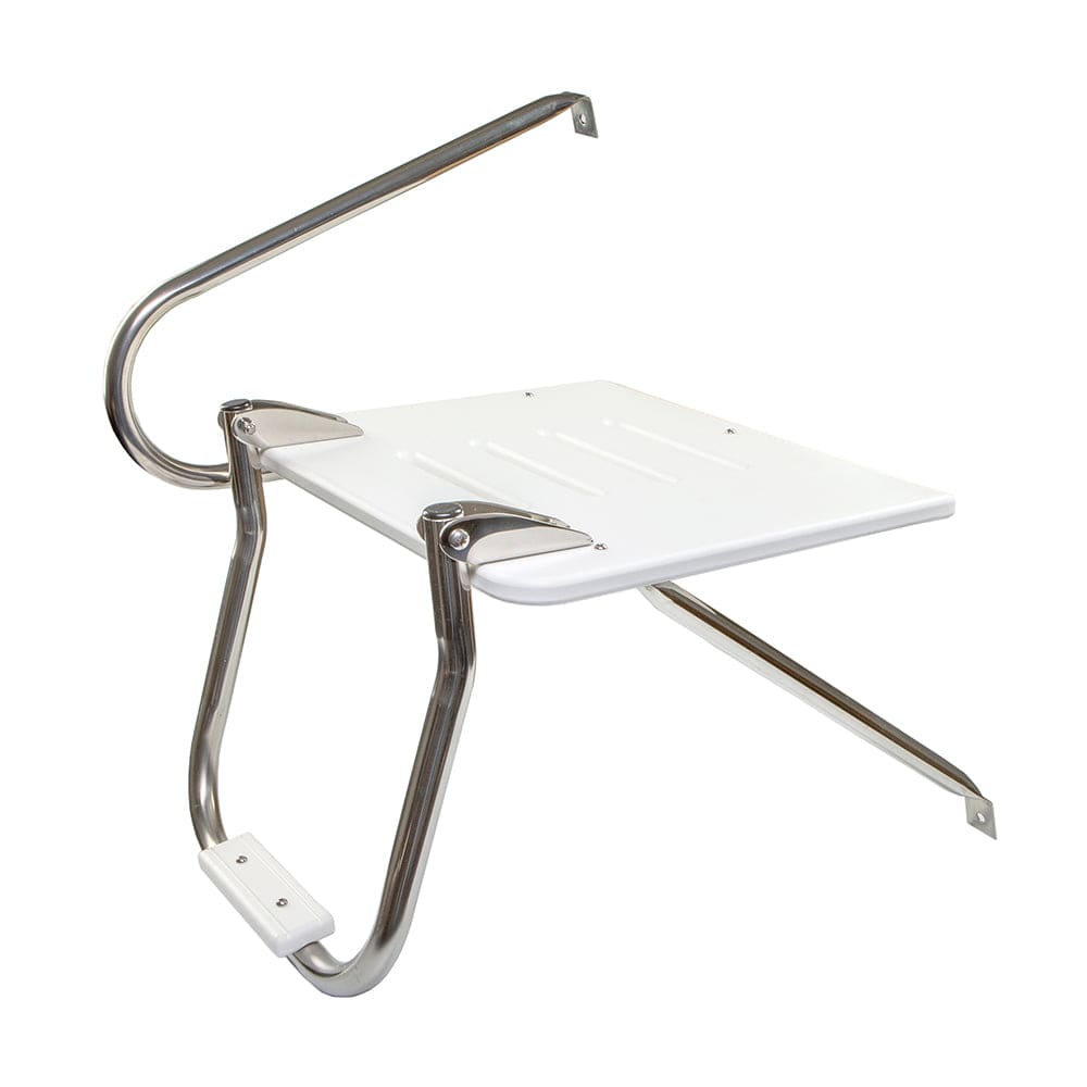 Whitecap White Poly Swim Platform w/Ladder f/Outboard Motors [67902] - The Happy Skipper
