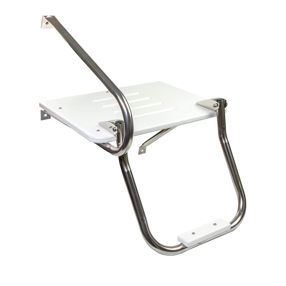 Whitecap White Poly Swim Platform w/Ladder f/Outboard Motors [67902] - The Happy Skipper