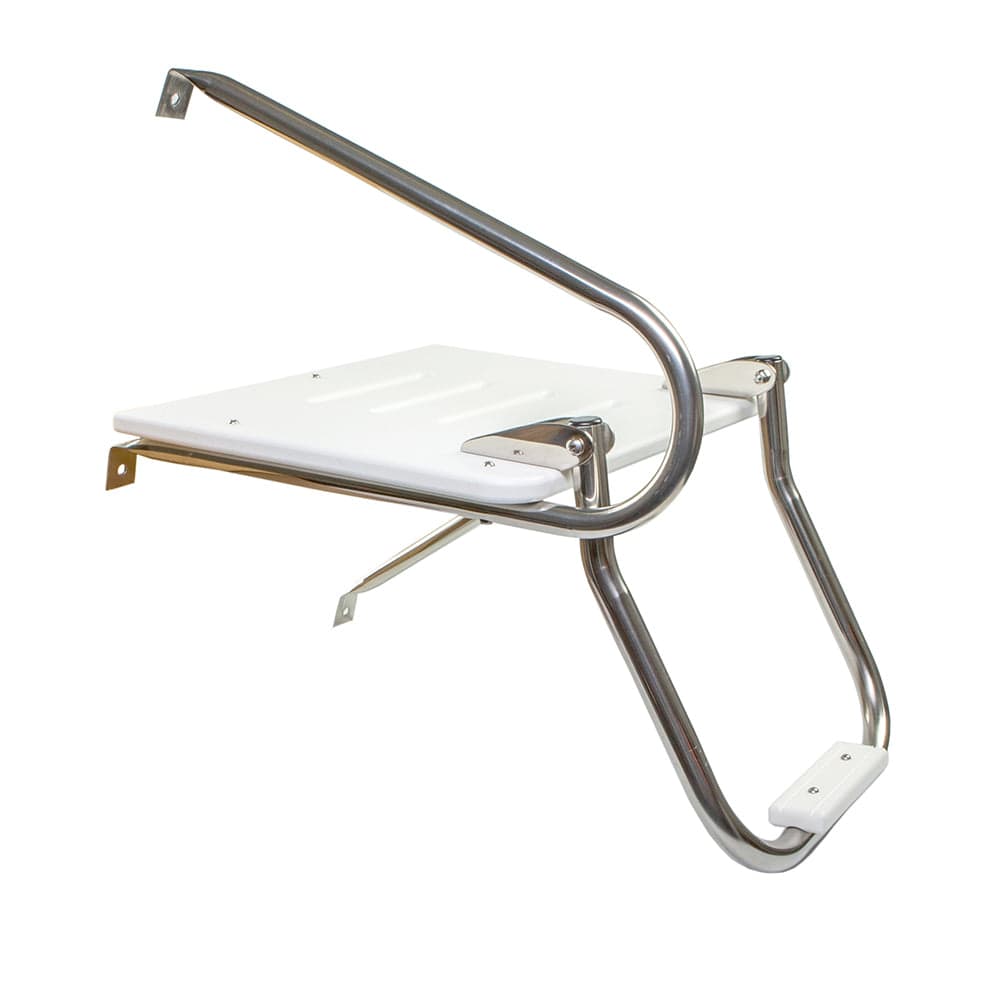 Whitecap White Poly Swim Platform w/Ladder f/Outboard Motors [67902] - The Happy Skipper