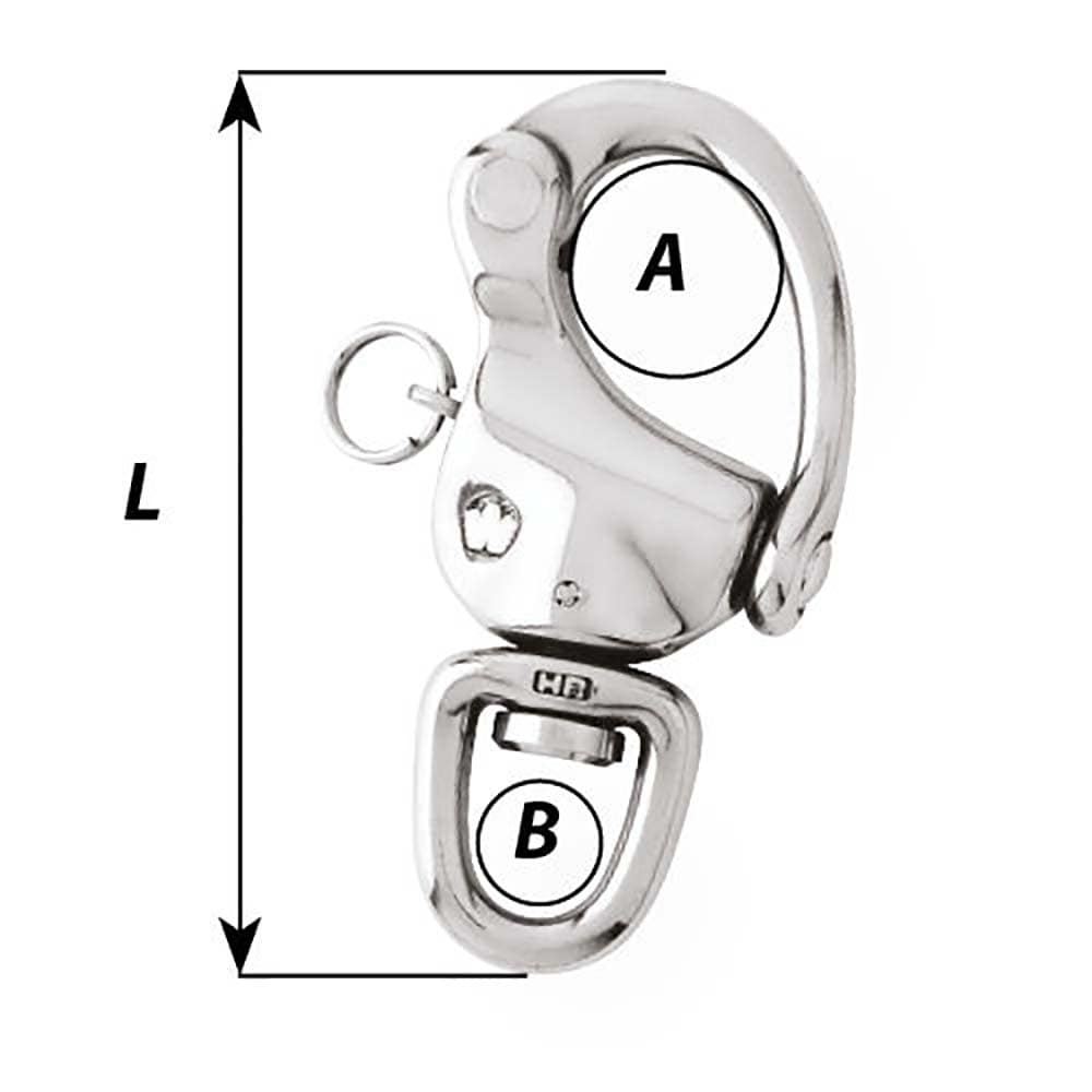 Wichard 2-3/4" Snap Shackle w/Swivel Clevis Pin - 70mm [02474] - The Happy Skipper