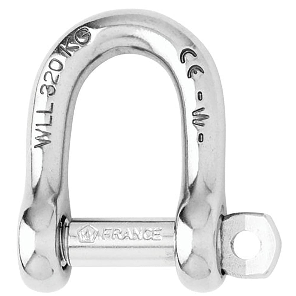 Wichard Self-Locking D Shackle - 12mm Diameter - 15/32" [01206] - The Happy Skipper