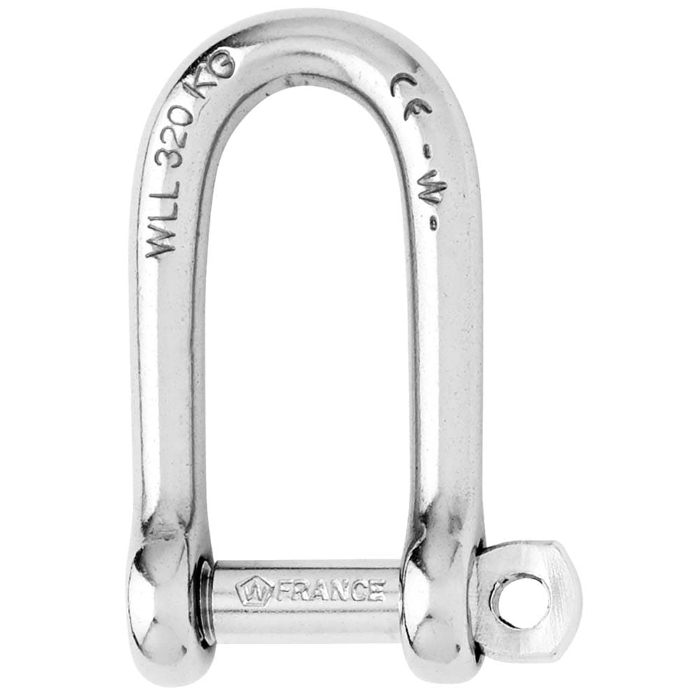 Wichard Self-Locking Long D Shackle - Diameter 8mm - 5/16" [01214] - The Happy Skipper