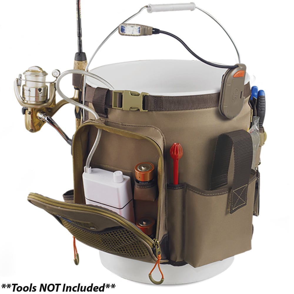 Wild River RIGGER 5 Gallon Bucket Organizer w/Light, Plier Holder & Retractable Lanyard [WL3506] - The Happy Skipper