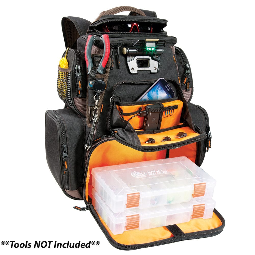 Wild River Tackle Tek Nomad XP - Lighted Backpack w/ USB Charging System w/2 PT3600 Trays [WT3605] - The Happy Skipper