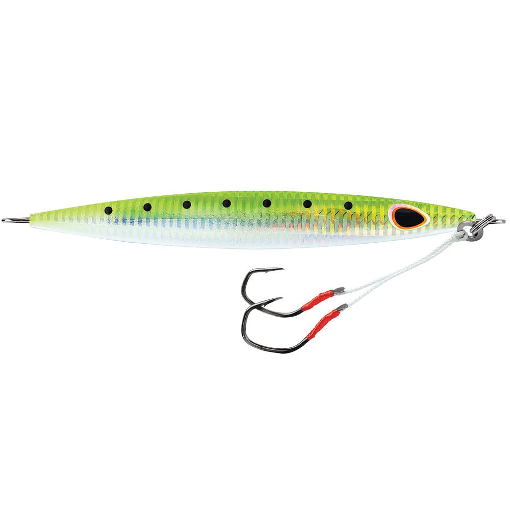 Williamson Kensaki 280 Jig - 7.25" - 9-7/8oz - UV Green Sardine Zebra [KSJ280UVGSZ] - The Happy Skipper
