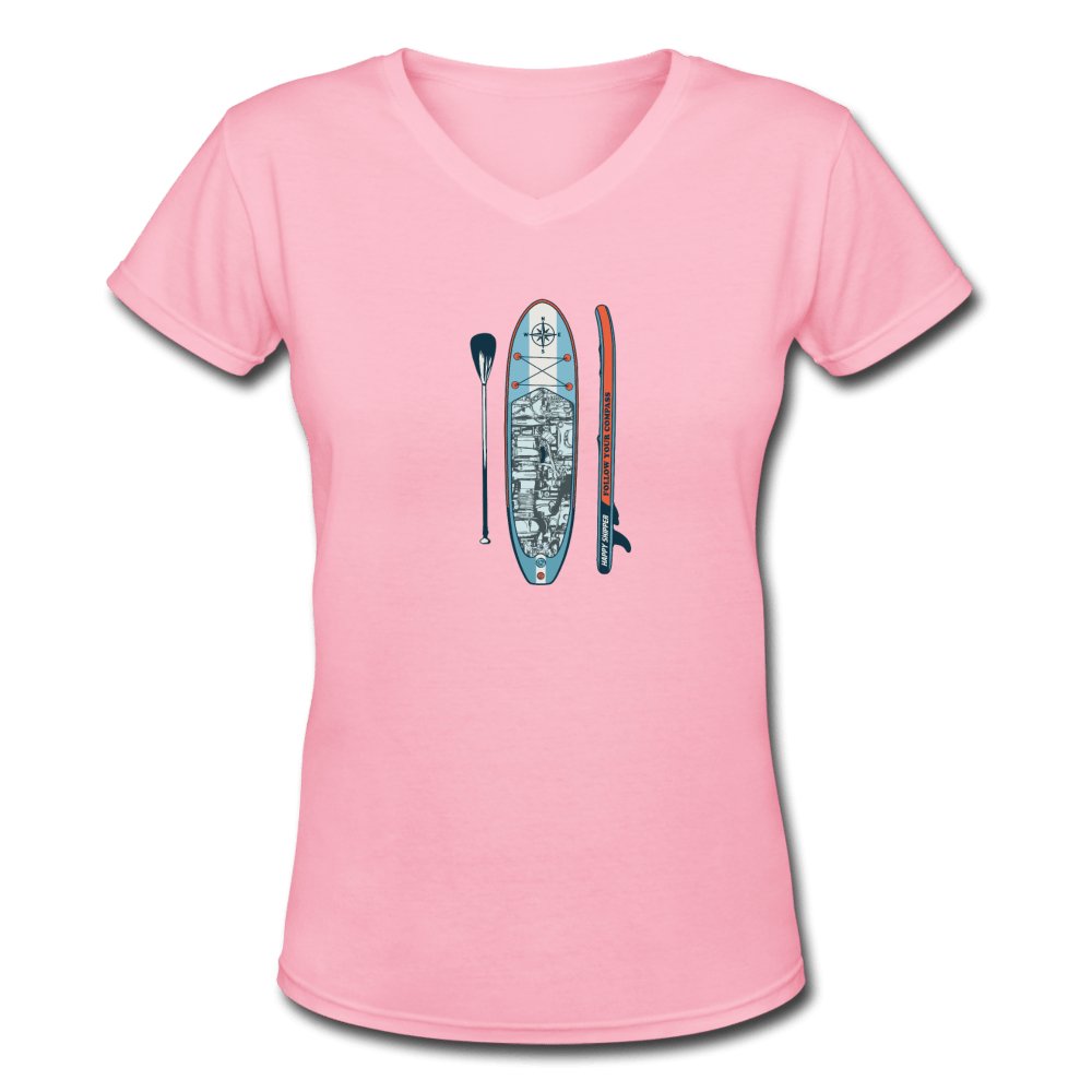 Women's V-Neck Classic Paddleboard T-Shirt - The Happy Skipper